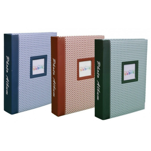 LOT DE 3 ALBUMS PHOTOS ELEMENTS 200 POCHETTES 10X15 BLEU BRUN VERT