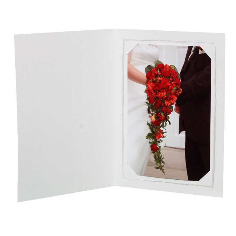 Cartonnage photo blanc Fusain
