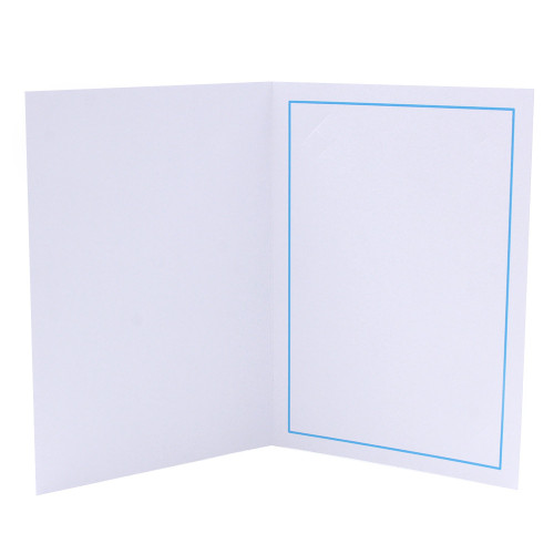 Cartonnage photo professionnel – Liseré Bleu Clair | Collection CashPhoto