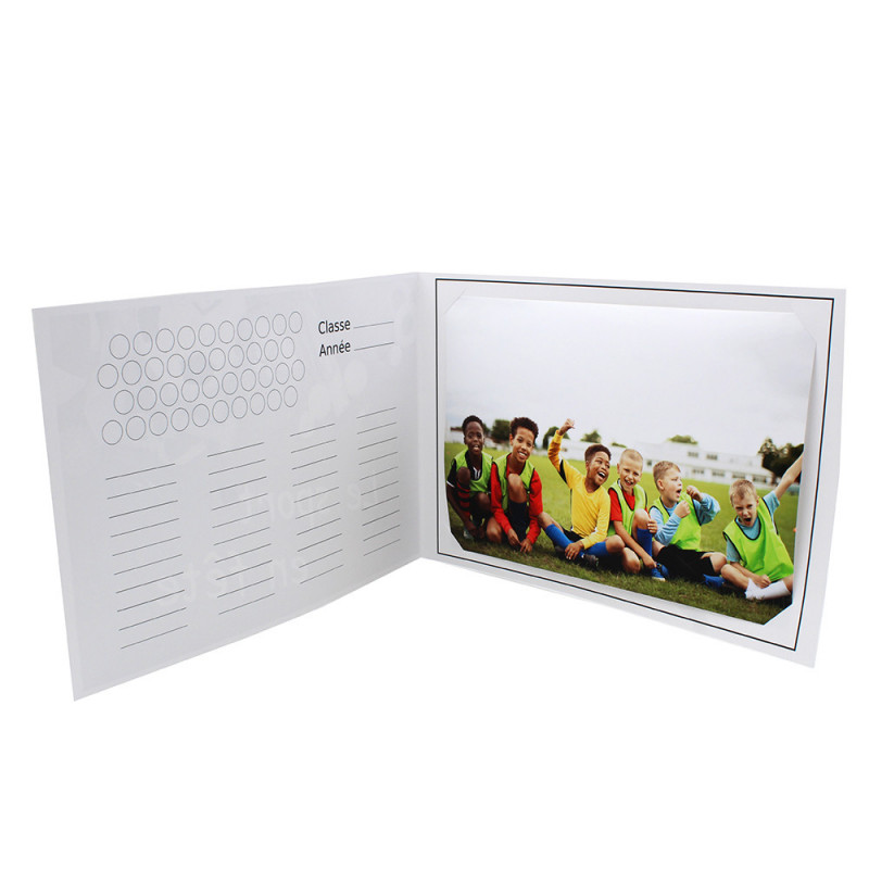 Cartonnage photo scolaire - Groupe 20x30-18x25 - Vive l'école - Intérieur classe