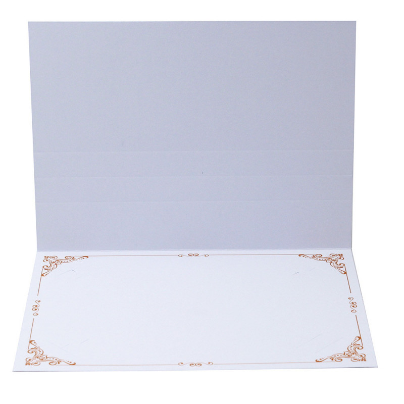 Cartonnage photo blanc Frise N4 - Orange-intérieur
