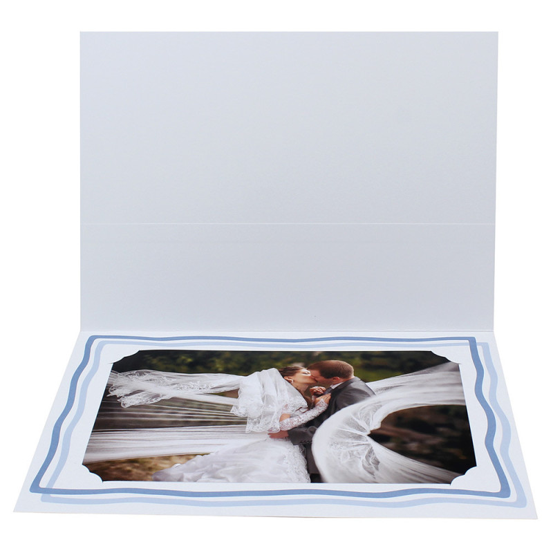Lot de 40 cartonnages photo 15x23 Trio bleu