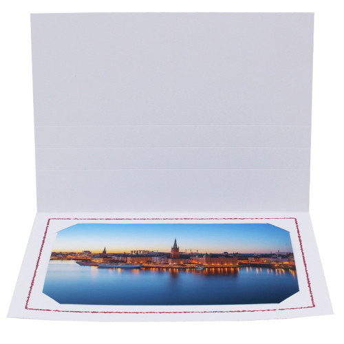 Lot de 88 cartonnages photo blanc 15x20-15x21 - Thionville grenat