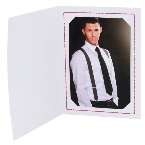Lot de 88 cartonnages photo blanc 15x20-15x21 - Thionville grenat