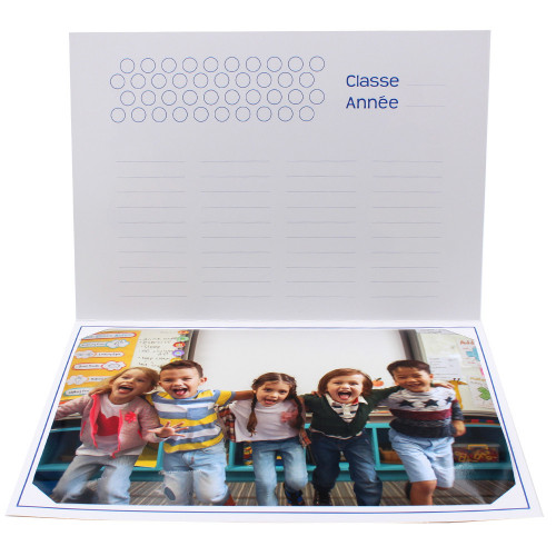 Cartonnage photo scolaire - Groupe 18x24 cm - Arc en ciel