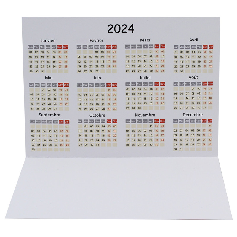 Lot cartonnage photo Calendrier 2026 - Horizontal N1