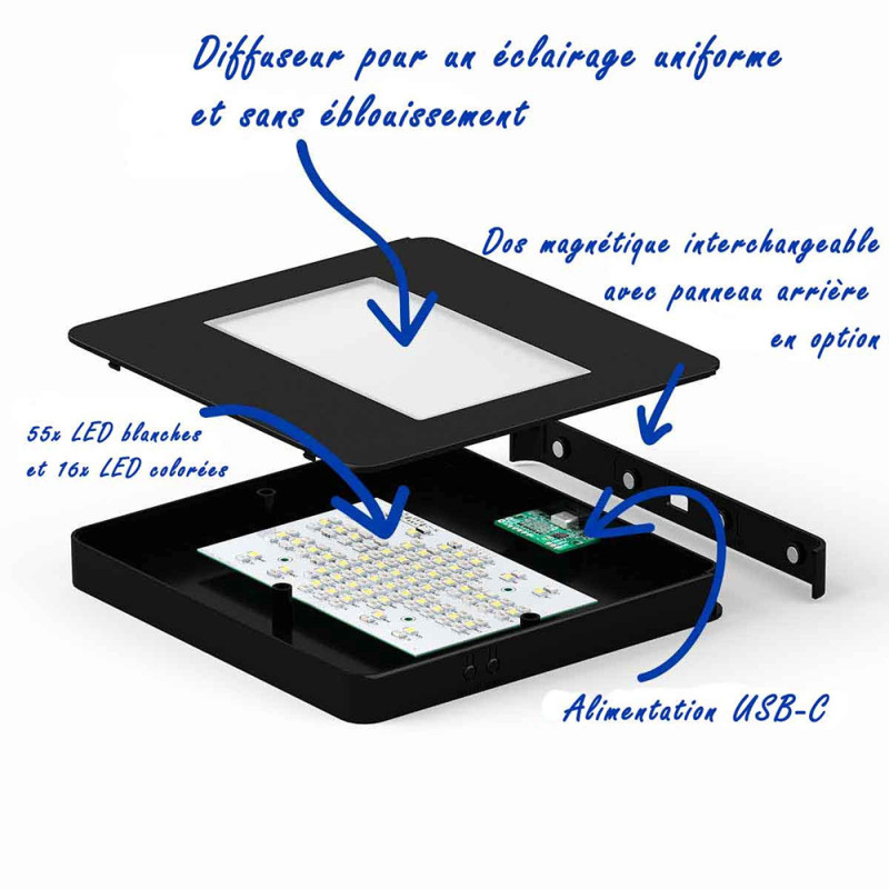 Socle lumineux plat pour Iceberg M