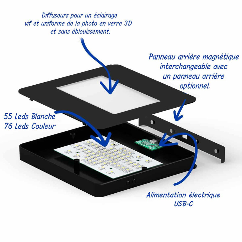 Socle lumineux plat Multi couleurs pour Iceberg L
