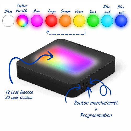 Socle lumineux plat Multi couleurs pour Precious M