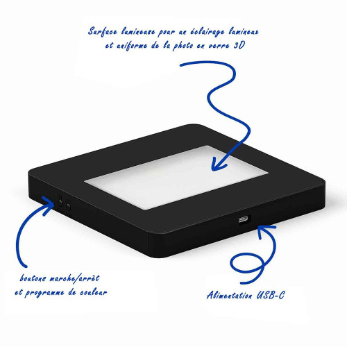 Socle lumineux plat Multi couleurs pour Giga vertical