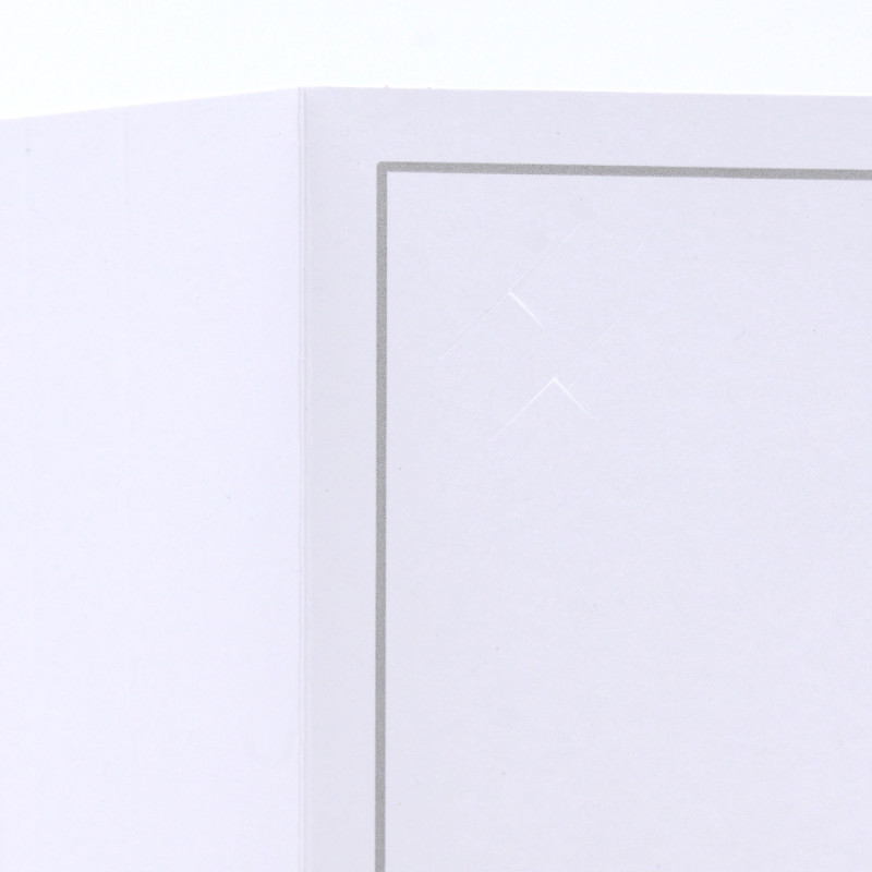 Lot de 100 cartonnages photo blanc 10x15 cm - Liseré Gris
