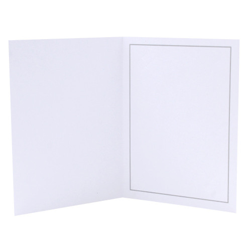 Lot de 100 cartonnages photo blanc 10x15 cm - Liseré Gris